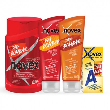 Pack tratamiento Novex Para Bombar 4 productos
